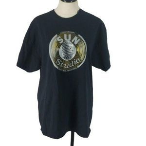 Sun Studios Men's‎ Memphis Tennessee Black Short Sleeve Shirt Size XL